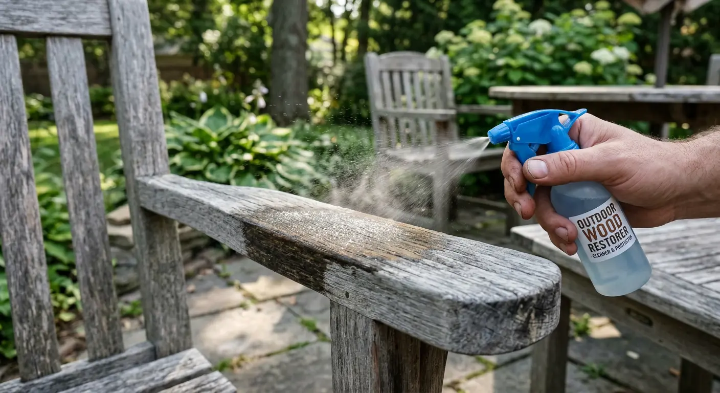 Spray outdoor wood