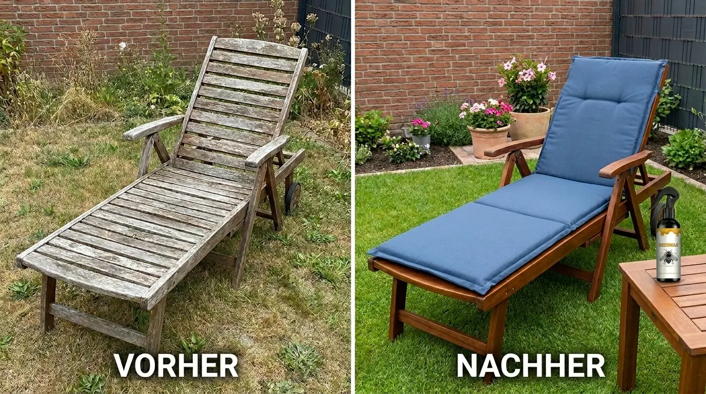 Vorher-Nachher Holzauffrischung Vergleich